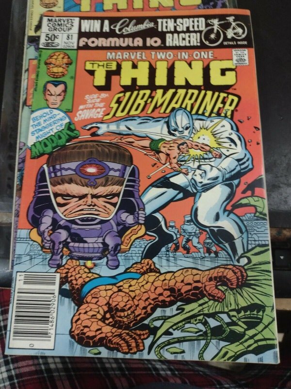 MARVEL TWO IN ONE # 81  1982 MARVEL THE THING+ SUB-MARINER MODOK