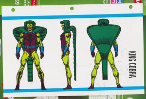 Official Handbook of the Marvel Universe Sheet- King Cobra