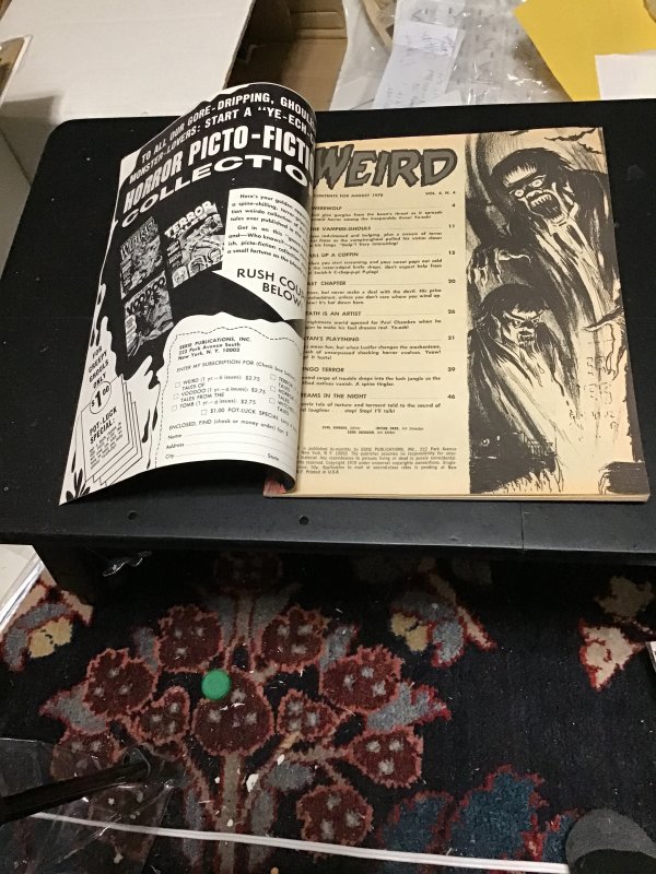 Weird #4.04 1970 $35 PRICE DROP Extreme horror Bondage Vampires werewolves FN/VF