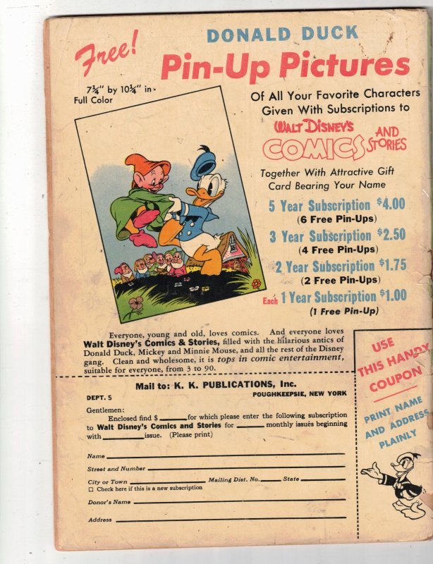 Walt Disney's Comics and Stories #80 (1947) Carl Barks VG- full spine repair