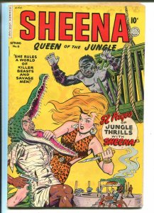 Sheena Queen of The Jungle #6 1950-Fiction House-spicy cover & interior art-VG- 