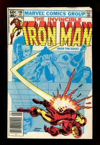 IRON MAN #166 (NEWSSTAND) - FIRST FULL APPEARANCE OF OBADIAH STANE (6.5) 1983