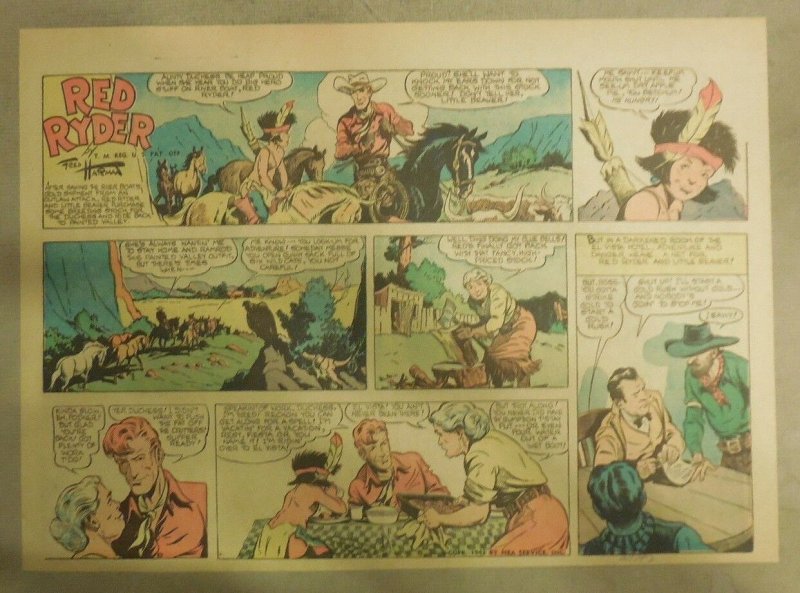 Red Ryder Sunday Page by Fred Harman from 3/1/1942 Half Page Size! 