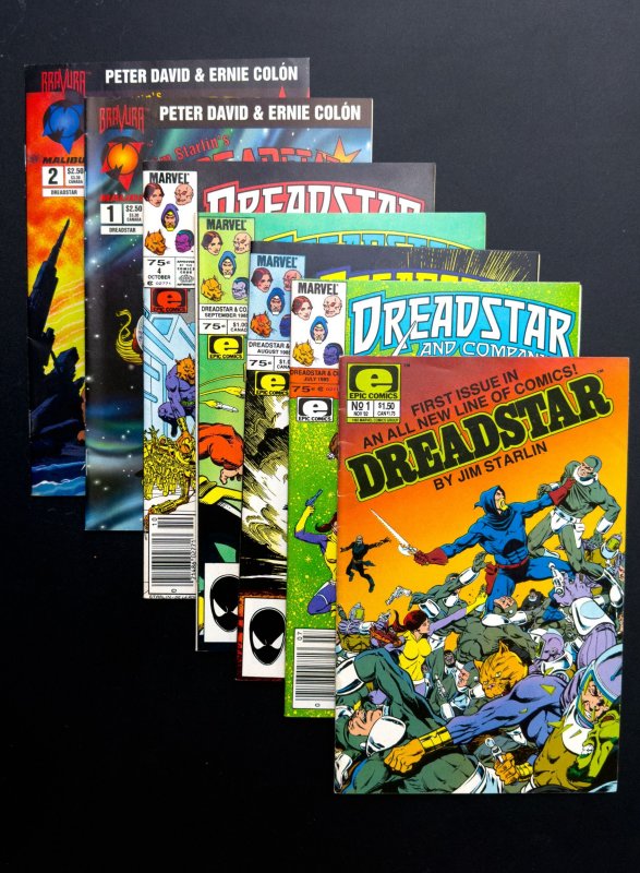 Dreadstar Comic- (Lot of 6bks) - Starlin [KEY] 1st Dreadstar + Two series - VF