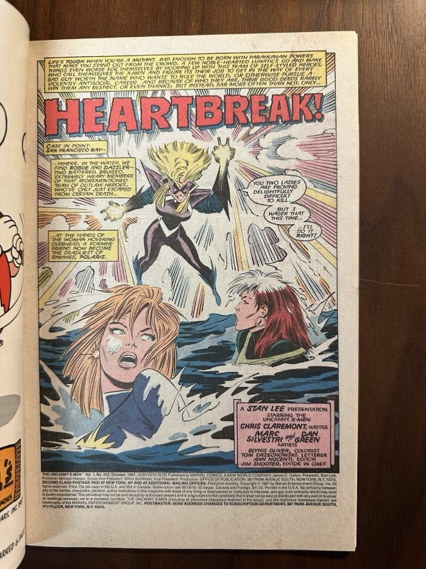 Uncanny X-Men #222 VF Direct Ed. (Marvel 1987)