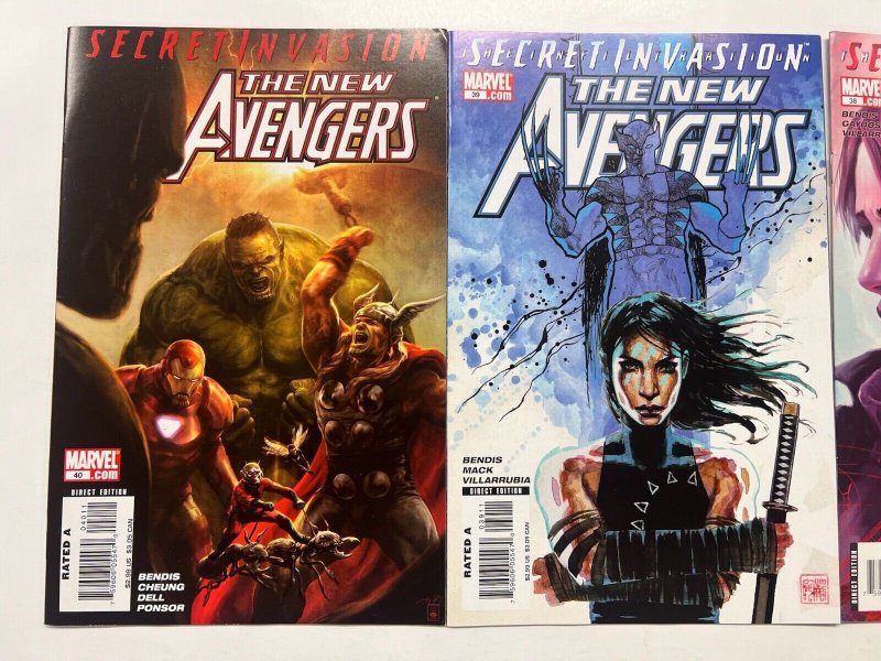 3 The New Avengers Marvel Comic Books # 38 39 40 Thor Hulk Spiderman 76 JS28