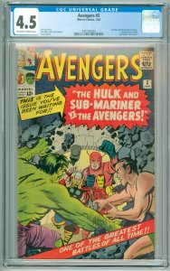 The Avengers #3 (1964) CGC 4.5! OWW Pages!