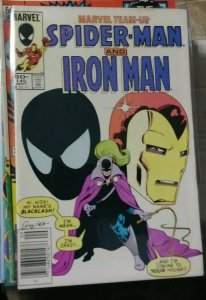 MARVEL TEAM UP # 145 1984 MARVEL SPIDER-MAN  IRON MAN BLACK COSTUME VENOM