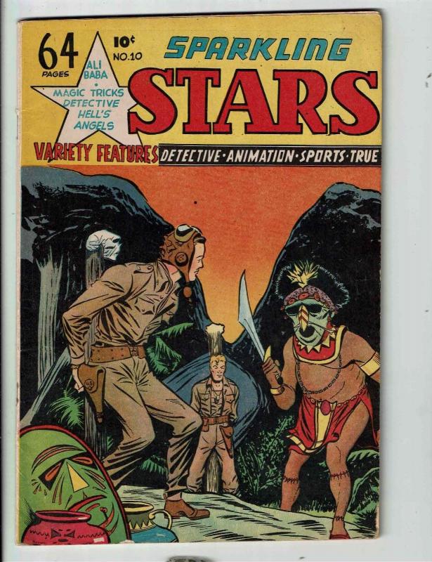 Sparkling Stars # 10 FN/VF Golden Age Comic Book Detective Animation Sports JL1