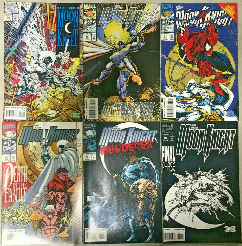 MOON KNIGHT#55-60 VF/NM LOT 1993 STEPHEN PLATT ART MARVEL COMICS