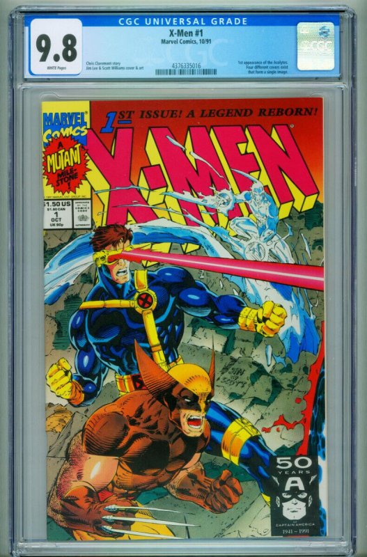 X-Men #1 CGC Graded 9.8 1991 Wolverine cover 4376335016