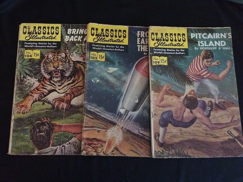 CLASSICS ILLUSTRATED #104, 105, 109