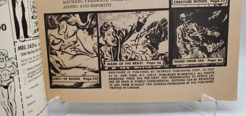 Nightmare #1 Skywald Comic Magazine..Bill Everett, Don Heck & Syd Shores art