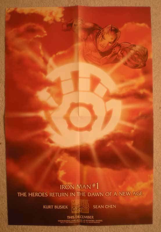 IRON MAN #1 Promo Poster, 12x18, 1997, Unused, more in our store