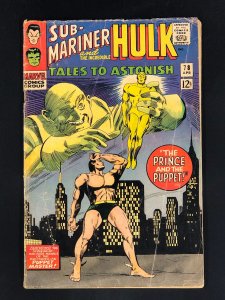 Tales to Astonish #78 (1966) GD Subby and the Hulk!