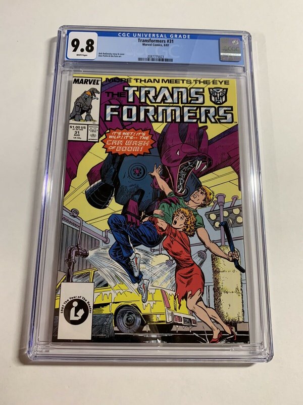 Transformers 31 Cgc 9.8 White Pages Marvel 1987