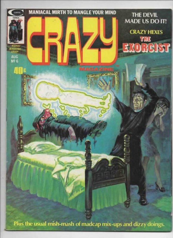 CRAZY #6 Magazine, VG/FN, Nixon, Exorcist, 1973 1974, more in store