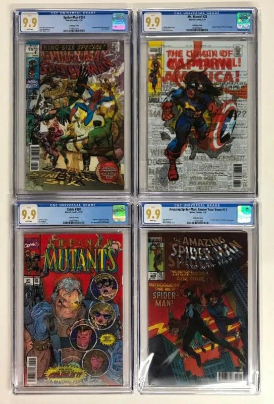 Marvel Cgc 9.9 Variant Lenticular 3D 16 Total 9.9’s 125 234 25 13 150 672 595 1