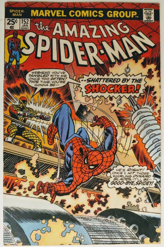 Amazing Spider-Man #152 (Bronze age nice grade!) Shocker appearence. MVS intact!