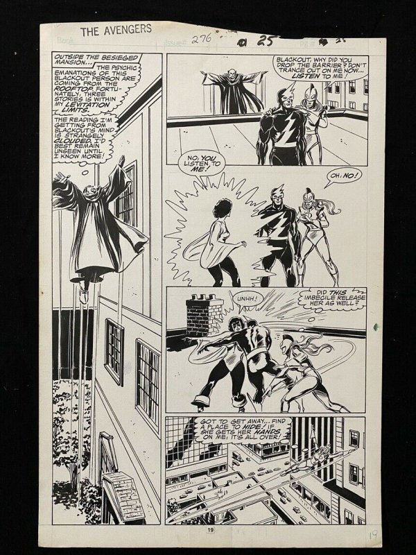 Avengers #276 Page 19 Original Comic Book Art - John Buscema 1987