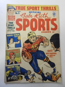 Babe Ruth Sports Comics #5 (1949) VG Condition moisture stain