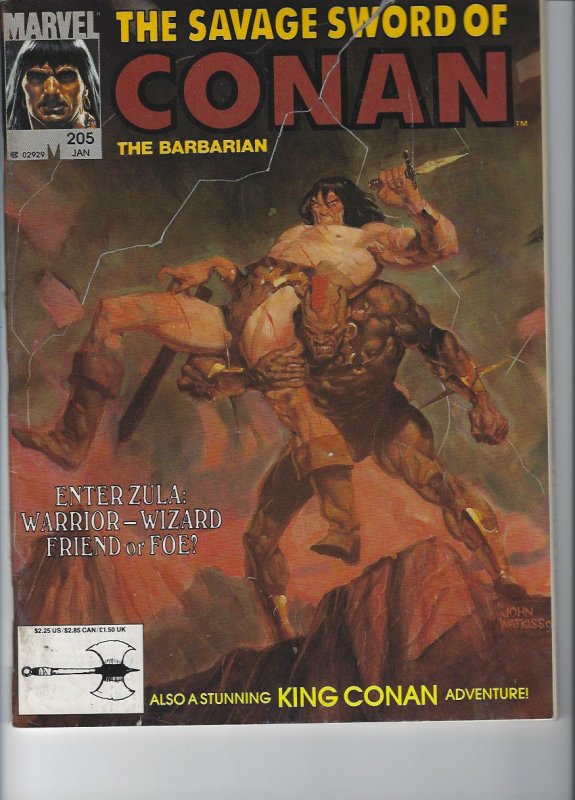 the savage sword of Conan the Barbarian #205