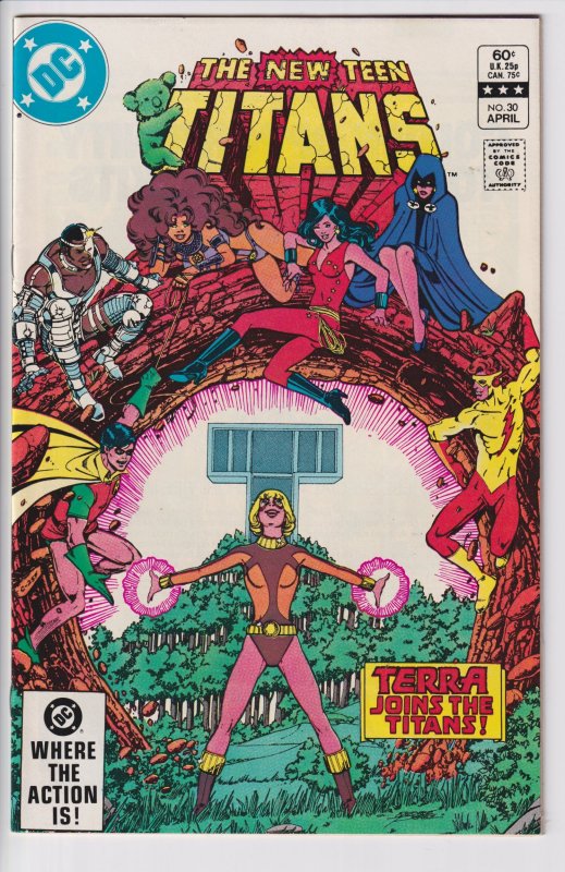 NEW TEEN TITANS #30 (Apr 1983) VF 8.0 white.