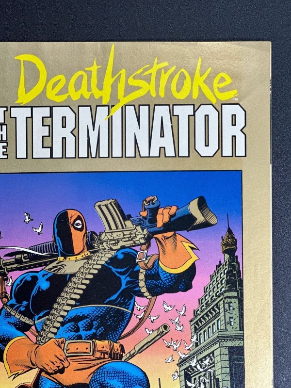 Deathstroke the Terminator #1 Second Print Gold Cover (1991- Rare) NM-/NM+