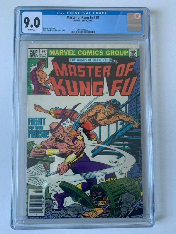 Master of Kung Fu #98 Shang Chi 1st app of Shadow Slasher (1980) - CGC 9.0