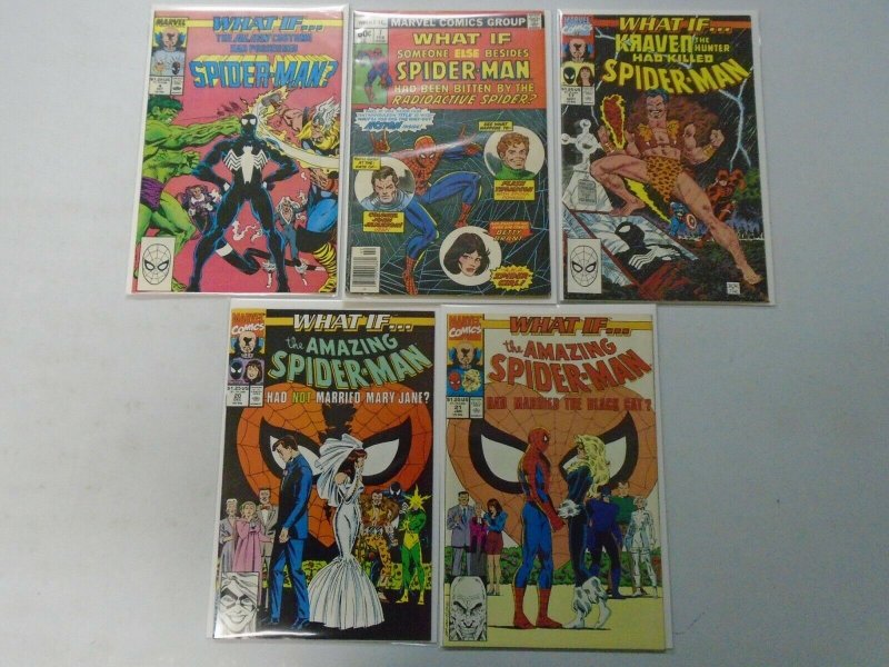 What If? lot 9 different Spider-Man issues avg 7.0 FN VF