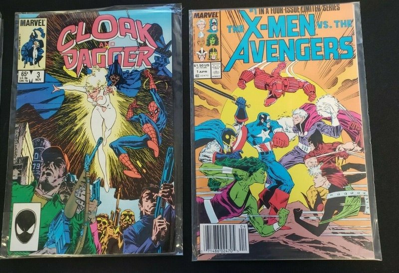 MARVEL BRONZE AGE 9PC(FN)DEFENDERS,X-MEN vs AVENGERS, X-MEN & MICRONAUTS 1983-92