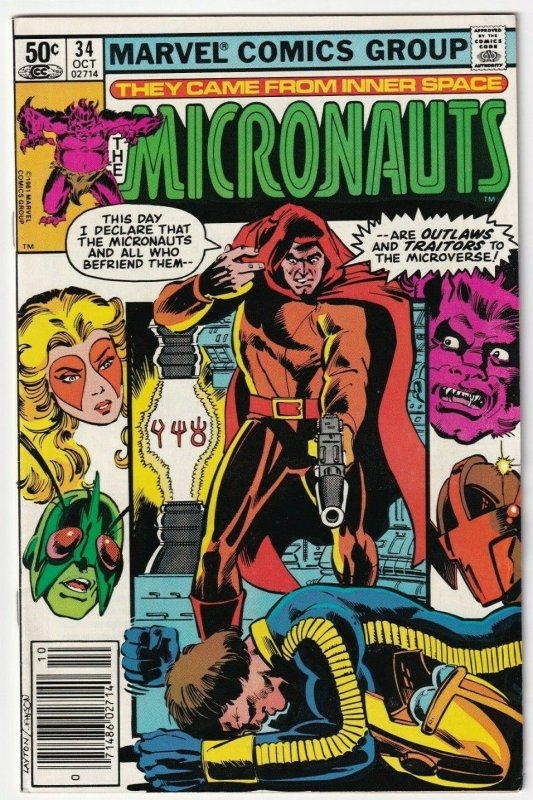 The Micronauts #34 October 1981 Marvel Comics