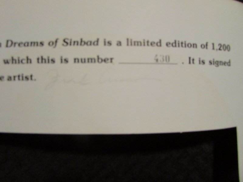 1980 SEVEN DREAMS OF SINBAD Portfolio by  Frank-Cirocco VF+/FN+ Signed #430/1200