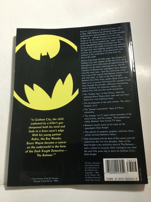 Tales Of The Dark Knight Batman’s First 50 Years 1939-1989 SC Softcover DC Comic