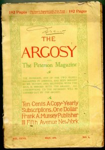 Argosy May 1898-Phantom Army- Early Pulp fiction title G-