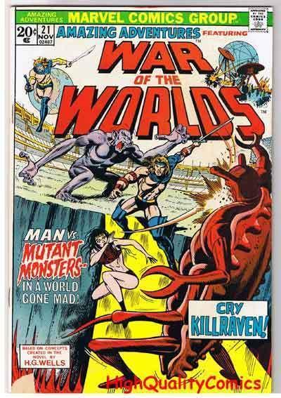 AMAZING ADVENTURES #21, VG+, War of the Worlds, 1970, bronze age