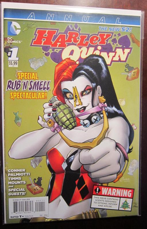 Harley Quinn (2014) Annual #1A, VF/8.5+ International Version with safe scent