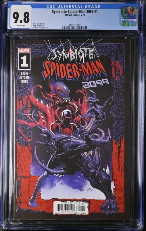 Symbiote Spider-Man 2099 #1 CGC 9.8 Leinil Francis Yu Cover A Marvel 2024 Graded