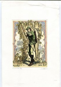 Errol Flynn as Robin Hood Etching by Gerson Kovacs