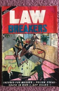 Lawbreakers #8 (1952)lurid reader, sub. Gold,yllwing,rips.D..Giordano!! c  pics