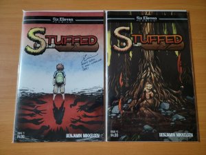 Stuffed 1-2 Complete Set Run! Signed ~ NEAR MINT NM ~ 2016 Six Eleven Comics