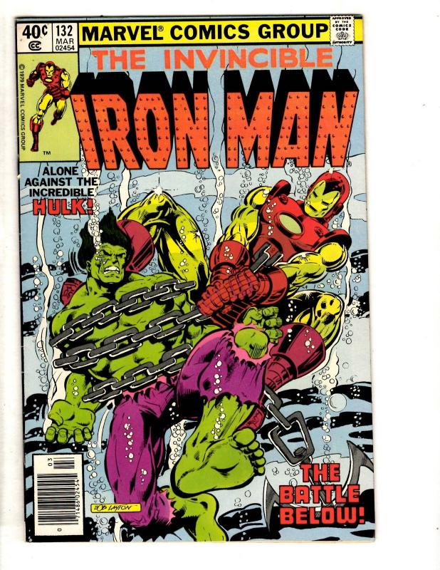 Lot Of 7 Iron Man Marvel Comic Books # 124 126 129 130 131 132 133 Avengers CR41