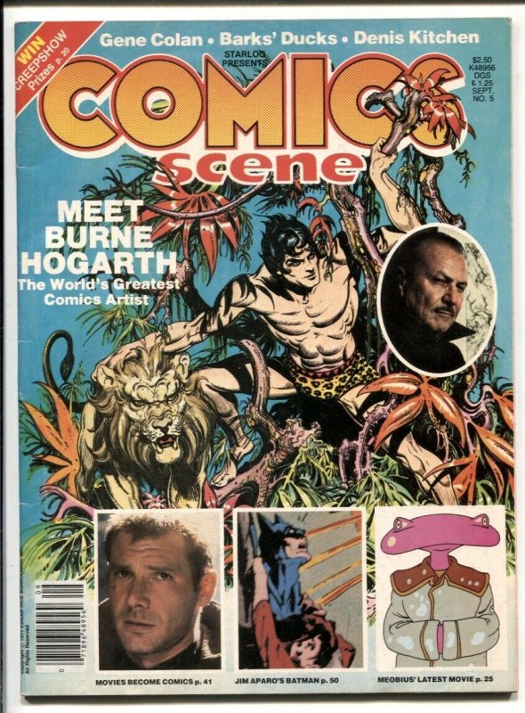 Comics Scene #5 1982-Burne Hogarth-Gene Colon-Herbie Moebius-VG/FN 