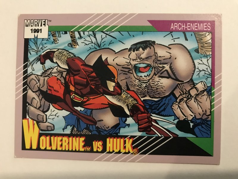 HULK VS. WOLVERINE #108 :  Marvel Universe 1991 Series 2 card; Impel, NM/M