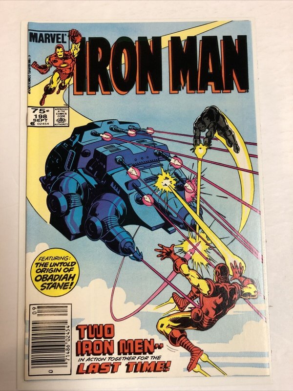 Iron Man (1985) # 198 (NM-) | Canadian Price Variant CPV | Origin Obadiah Stane