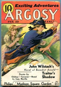 PULP:  Argosy Pulp February 29 1936- Max Brand- Benedict Arnold- Wilstach
