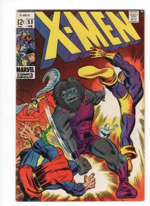 X-MEN 53 VG+ 4.5 1st COMIC WORK OF BARRY SMITH /ORIGIN BEAST