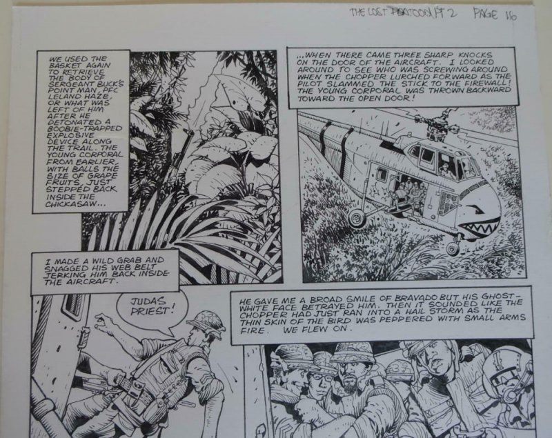 DON LOMAX Original Art, Vietnam Journal #8 pg 16, Brain Dead Horror,Caliber,2011