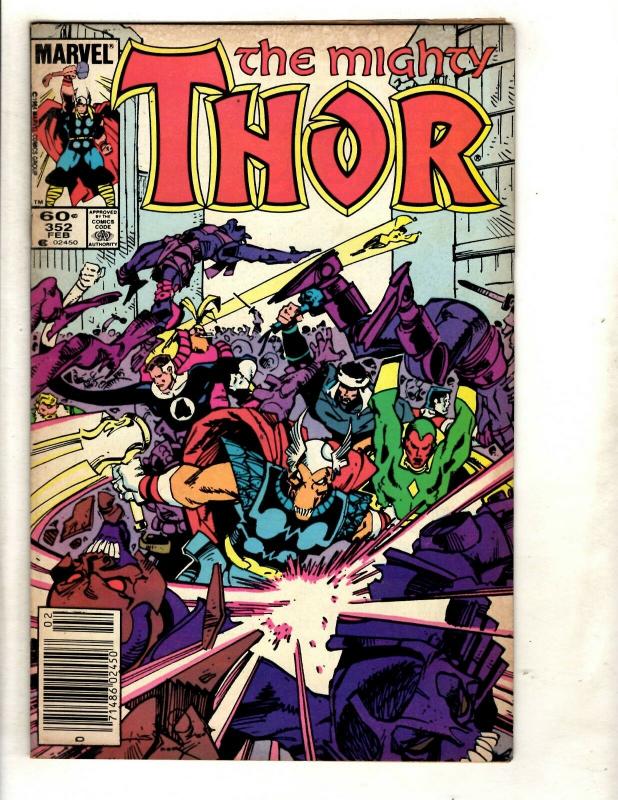 11 The Mighty Thor Marvel Comics # 347 349 350 351 352 353 356 357 372 + J334