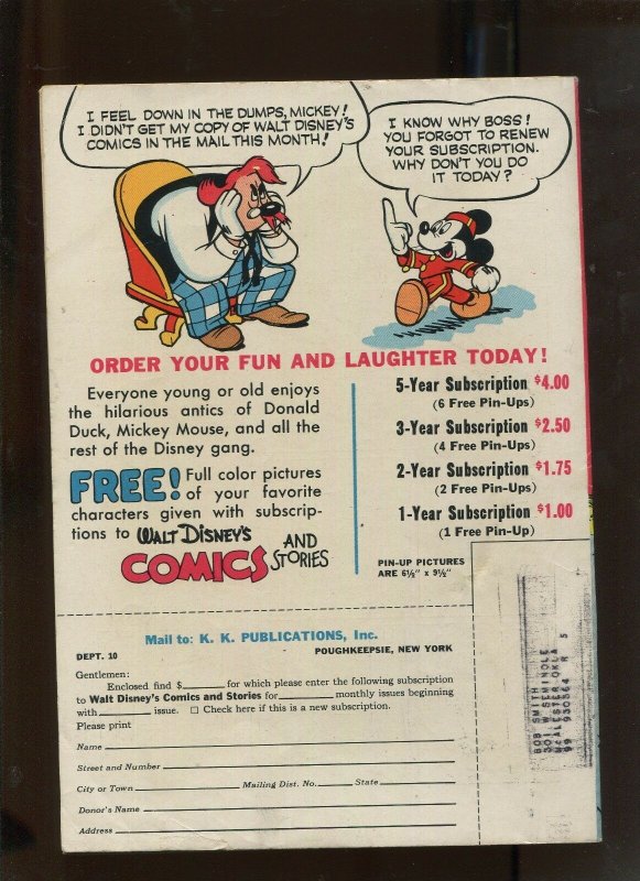 WALT DISNEY'S COMICS AND STORIES #97 (7.0) LEMONADE STAND COVER